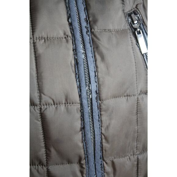 Fleet Street Puffer Knee Length Jacket Zip Up Brown Small Long Sleeve - Picture 7 of 13